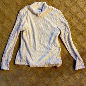 Cold Water Creek Ivory long sleeve top Size S